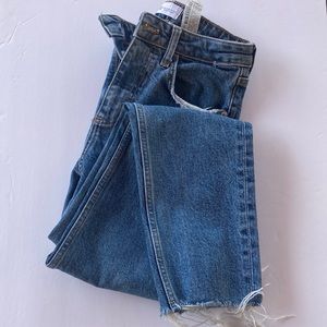 Zara distressed denim jeans